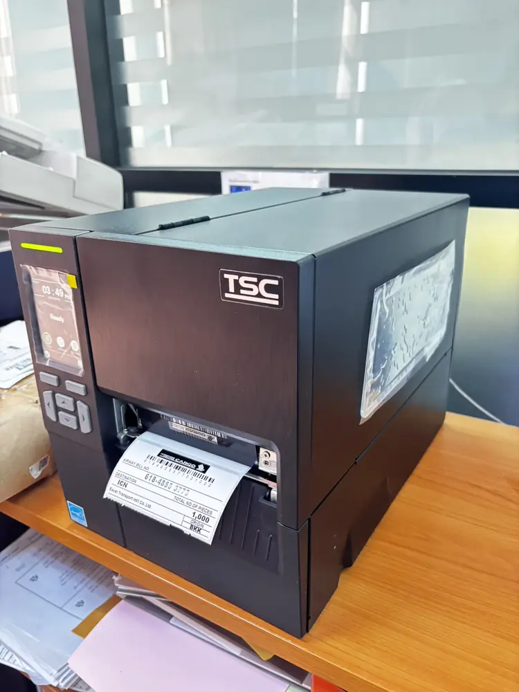 เครื่องพิมพ์บาร์โค้ด TSC MB241 พิมพ์ฉลากขนส่งขนาด 4x6 นิ้วใช้งานจริงที่หน้างาน